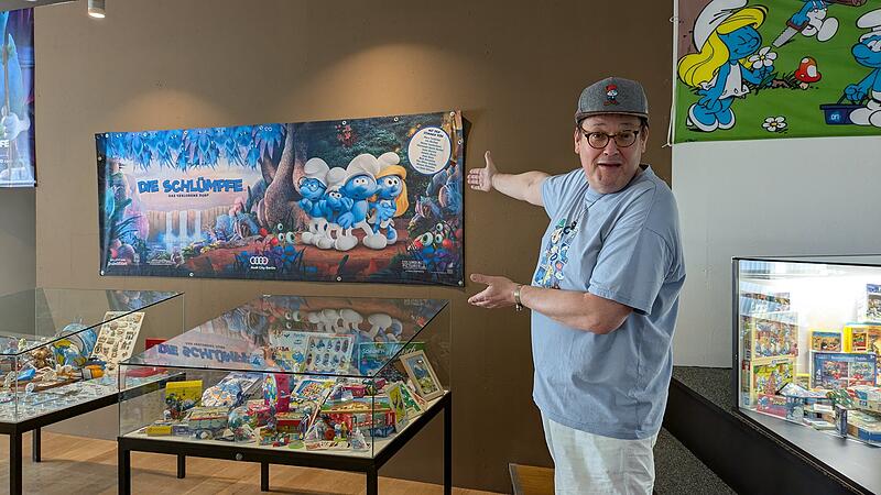 Sammler Andy Scharf Schlumpf-Ausstellung