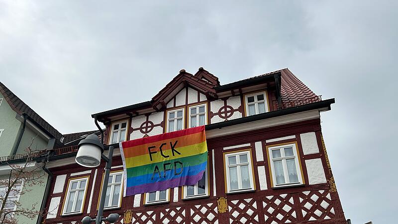 Protest in Bad Rodach gegen die AfD Protest in Bad Rodach gegen die AfD