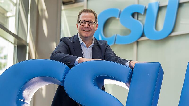 Martin Huber, CSU-Generalsekretär, in der Landesleitung der Partei in München