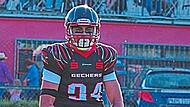 Isaiah Villarreal erzielte drei Touchdowns f&uuml;r die Gechers gegen die Franken Knights. A. Wei&szlig;enberger