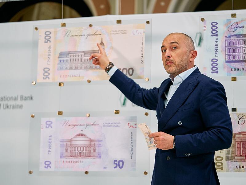Neue ukrainische Banknoten mit Losung «Ruhm der Ukraine»