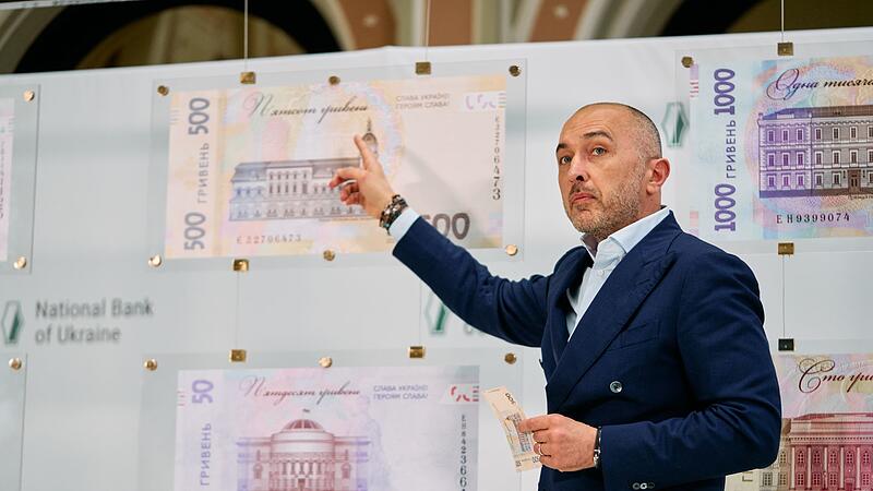 Neue ukrainische Banknoten mit Losung «Ruhm der Ukraine»