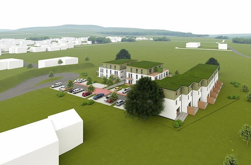 Wohnen „auf der grünen Weise“ will die Firma Wolf-Haus im Neubaugebiet „Trimberger Weg“ ermöglichen. Wohnen „auf der grünen Weise“ will die Firma Wolf-Haus im Neubaugebiet „Trimberger Weg“ ermöglichen.