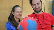 Wollen den Handball langfristig zur&uuml;ck nach Kronach holen: Jonas und Natascha Fehn.