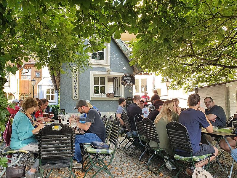 Der Biergarten der Gastwirtschaft "Zur Birke"