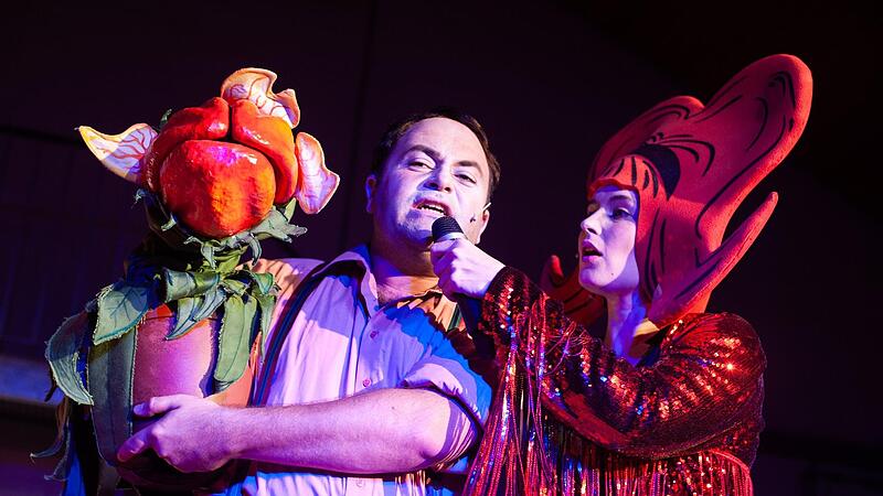 Seymour mit Chordame und einer schon deutlich gewachsenen Monster-Pflanze