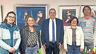 Das neue F&uuml;hrungsteam (von links): Dana Sauer (Shopleitung), Christine Wagner (Kasse), Bernhard Bickel (Vorsitzender), Tanja Roppelt (Museumsleitung) und Heinrich Bickel ( Zweiter Vorsitzender.