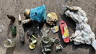 Typische Störstoffe in der Biotonne: Glas, Metall, Plastik und Hausmüll – und auch die ein oder andere Windel.