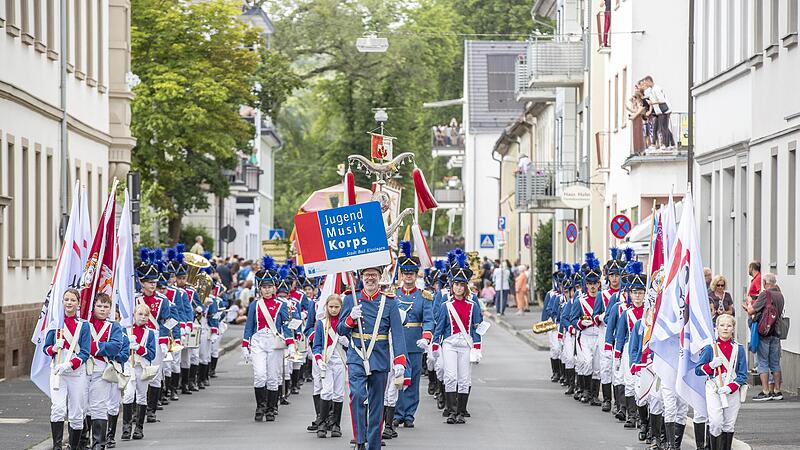 Das Jugendmusikkorps der Stadt Bad Kissingen war traditionell beim Festzug mit im Einsatz.