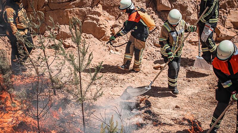Glutnester zu lokalisieren geh&ouml;rte zum Ausbildungskurs heimischer Brandbek&auml;mpfer in Weismain.