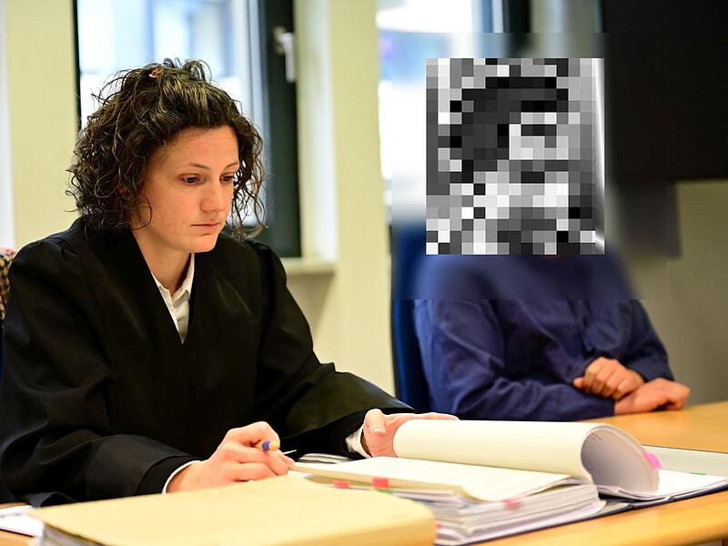 Rechtsanwältin Katharina Leisner aus Bamberg und der Angeklagte