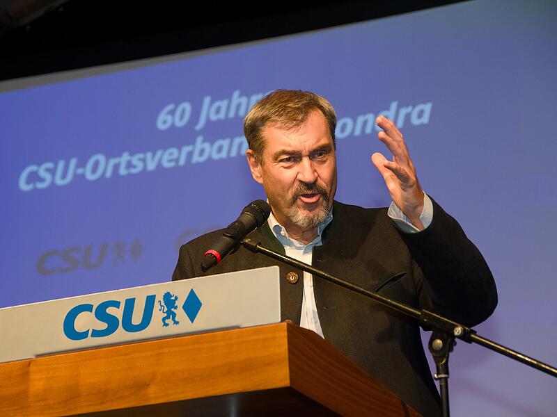 Feier 60 Jahre CSU Schondra mit Ministerpräsident Markus Söder