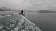 Beim Ausbildungswochenende auf dem Attersee ging es mit dem Motorrettungsboot hinein in den Nebel.Forchheim & Fr&auml;nkische Schweiz