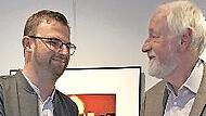 Amtsübergabe: Der neue Vorsitzende der Initiative Stadtmuseum, Stefan Fleischmann (links), und Rupert Appeltshauser.