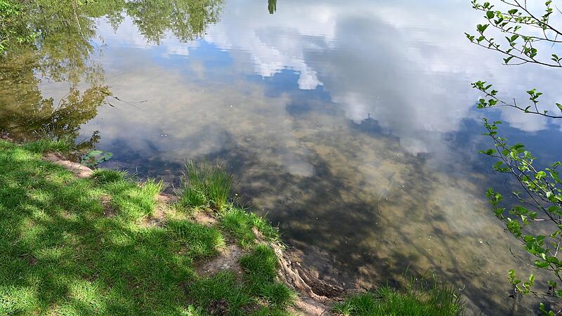 An dieser Stelle am Weiher in Baiersdorf befand sich einst ein Sandstrand, der jedoch zurückgebaut wurde.Forchheim & Fränkische Schweiz An dieser Stelle am Weiher in Baiersdorf befand sich einst ein Sandstrand, der jedoch zurückgebaut wurde.