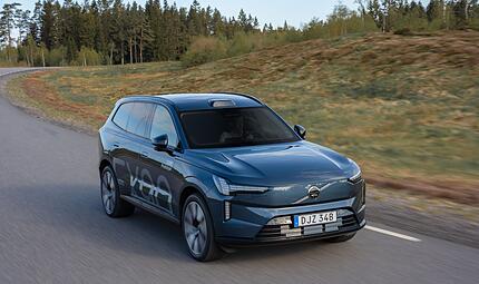 Fahransicht des Volvo EX90