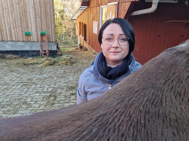 Ehrenamtliche Helferin auf der Lucky-Stable-Ranch