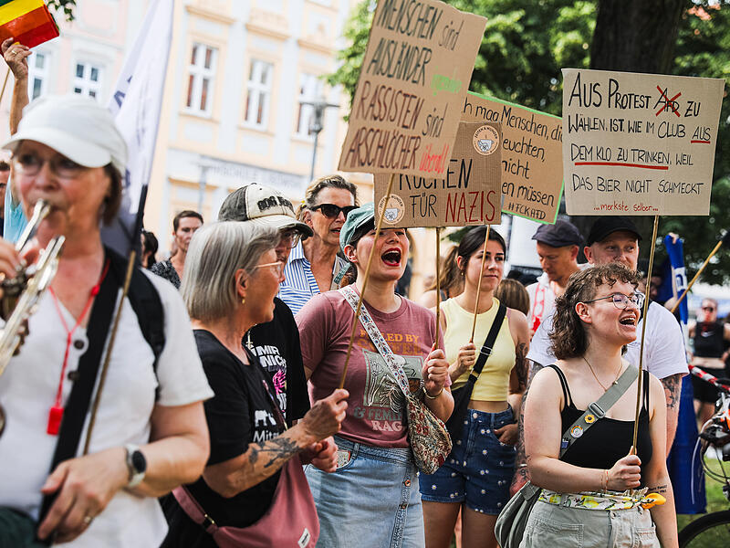 Proteste in Bamberg gegen Veranstaltung der bayerischen AfD-Fraktion