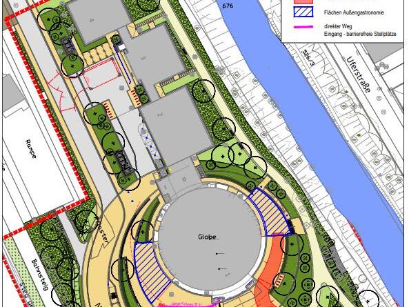 Aktuelle Planung Außenfläche Globe Aktuelle Planung Außenfläche Globe