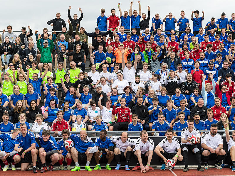 1. FC N&uuml;rnberg bolzt mit dem Special-Olympics-Team Deutschland in Herzogenaurach 2023