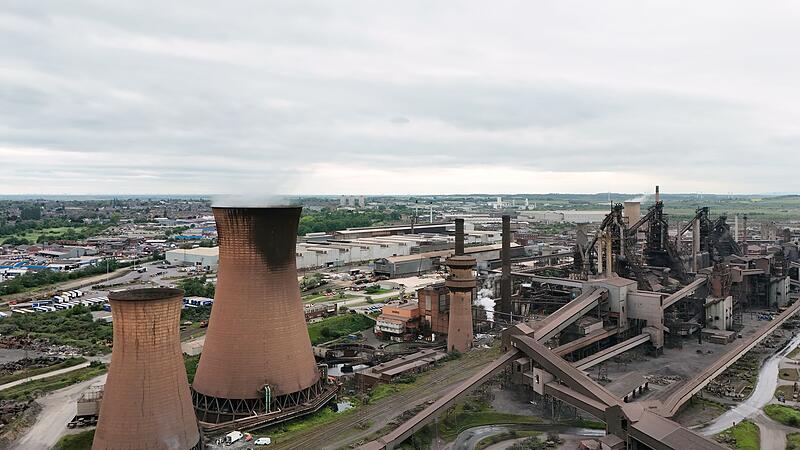 British Steel Werke in Scunthorpe British Steel Werke in Scunthorpe