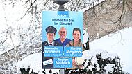Alexander Wilhelm in Feuerwehruniform auf CSU-Wahlplakat Alexander Wilhelm in Feuerwehruniform auf CSU-Wahlplakat
