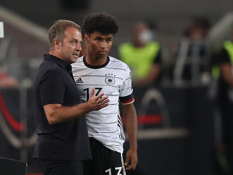 Hansi Flick und Karim Adeyemi