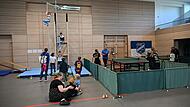 Vielf&auml;ltige Sportm&ouml;glichkeiten konnten die Besucher in der neuen Mehrzweckhalle in Hausen gleich ausprobieren.