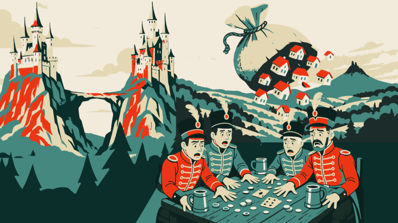 Zwei miteinander verbundene Burgen; ein Sack voller H&auml;user und ein Wunderdoktor, der seine Feinde an den Tisch bannt: All das sind Sagen &uuml;ber die D&ouml;rfer um Wildflecken herum.