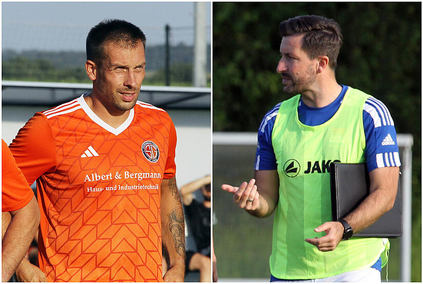 Manuel Meyer (l.) ist kein Trainer der SG Stappenbach/Vorra mehr. Im Sommer werden Bernd Baier (r.) und sein Bruder Daniel das Traineramt übernehmen