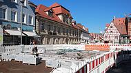 Vom Süden kommend ist wegen der Baustelle rund um den Paradeplatz derzeit wenig Durchkommen.Forchheim & Fränkische Schweiz