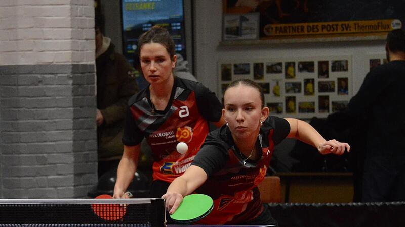 Ein eingespieltes Duo: Die beiden Rodacher Spitzenspielerinnen Anastasiia Solodenko und Sophie Schirm.