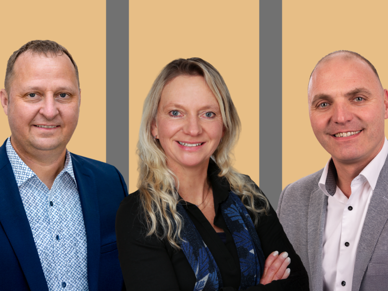 Mario Wolff (FL), Katja Besold (FW/&Uuml;WG) und Michael Ullrich stehen am Sonntag in Walsdorf zur Wahl.