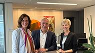 Judith Wiese, Jürgen Kerner und Birgit Steinborn bei Siemens
