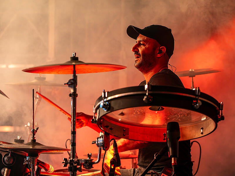 Schlagzeuger Andy Horst von der Band &bdquo;Letzte Instanz&ldquo;