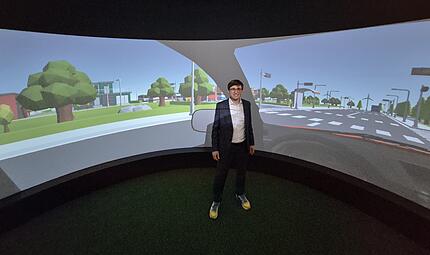 Benedikt Morschheuser: Der Informatik-Professor im virtuellen Iglu der Uni Bamberg.