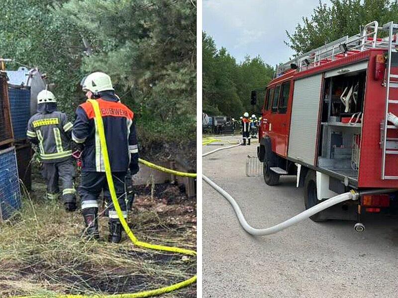 Blitz entfacht Waldbrand im Kreis Erlangen-H&ouml;chstadt - Feuerwehr gefordert