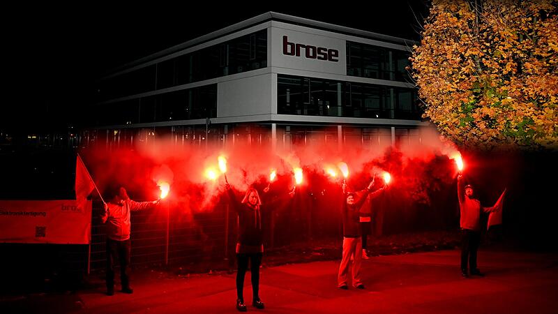 Bengalisches Feuer vor Brose Bamberg: Die IG Metall l&auml;utet die hei&szlig;e Phase der Tarifrunde ein