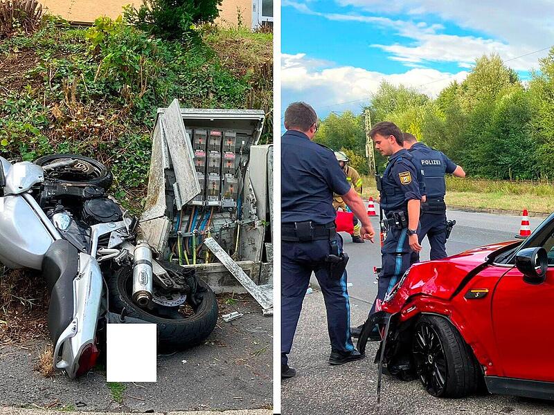 Missgl&uuml;cktes &Uuml;berholman&ouml;ver in Kronach - Biker au&szlig;er Lebensgefahr