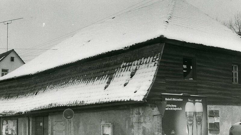Das alte Kommunbrauhaus, gebaut 1822, abgerissen 1982/83. Dort entstand das neue Feuerwehrger&auml;tehaus.