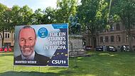 Am Bamberger Sch&ouml;nleinsplatz wurden Gro&szlig;plakate zur Europawahl 2024 aufgestellt.