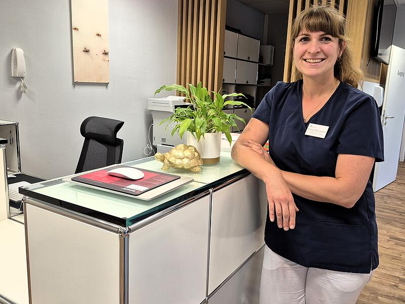 Maria Murmann ist derzeit die einzige Dermatologin im Landkreis Kronach.Aufbau des Kronacher Freischie&szlig;ens 2025.
