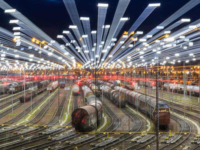 G&uuml;terverkehr Bahn - Rangierbahnhof Halle/Saale