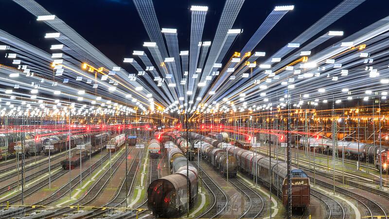 G&uuml;terverkehr Bahn - Rangierbahnhof Halle/Saale