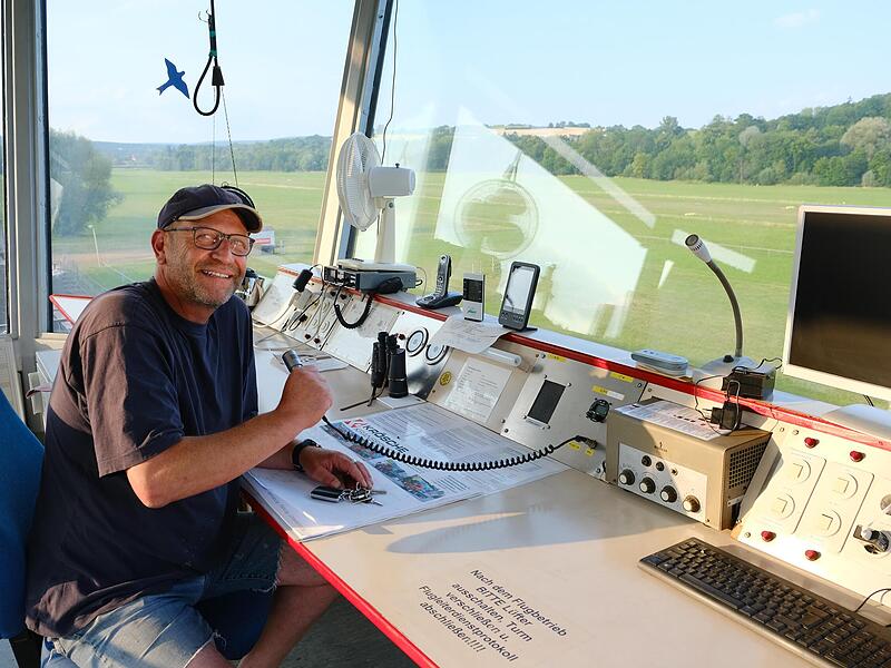 Matthias Albert, Vorsitzender der Segelfluggemeinschaft im Tower
