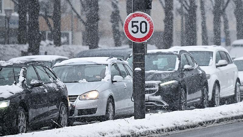 Schneefall in M&uuml;nchen