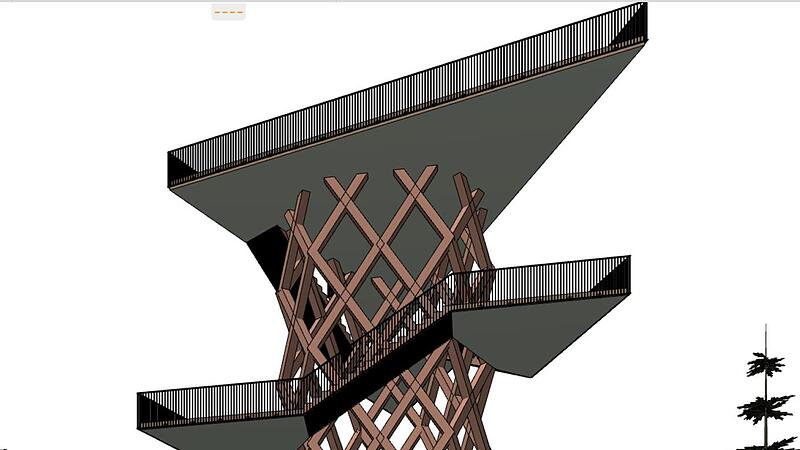 Der neue Aussichtsturm am Presseck Knock wird das Highlight, aber auch die teuerste Einzelmaßnahme des „Natur-Erlebnis-Wäldlas“ sein.