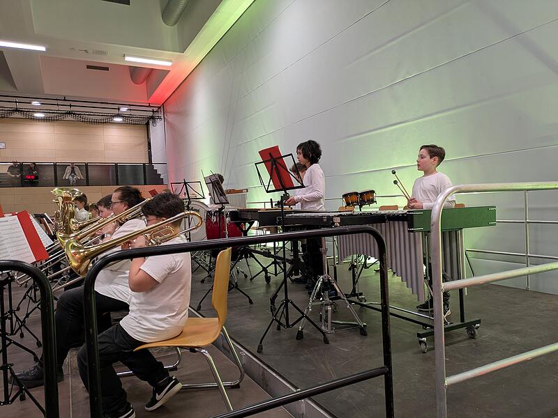 Das Vororchester spielte als zweites.Frühjahrskonzert der Musikschule Münnerstadt Das Vororchester spielte als zweites.
