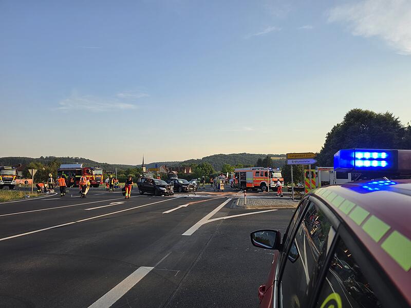 Frontalcrash bei Fuchsstadt