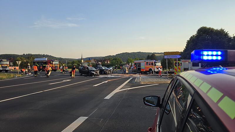 Frontalcrash bei Fuchsstadt Frontalcrash bei Fuchsstadt